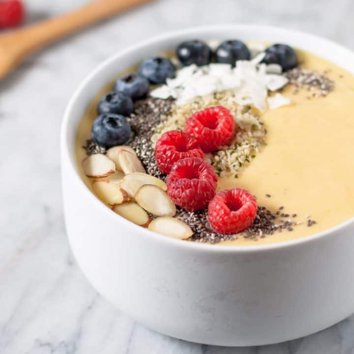 Mango Smoothie Bowl - Gluten Free-Vegetarian-Vegan