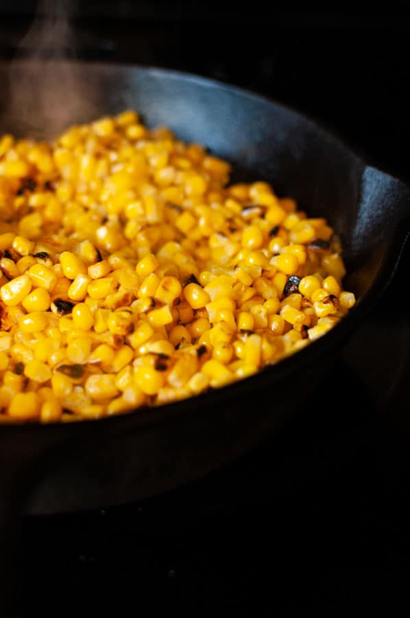 Blackened Corn for Grilled Fajita Bowls