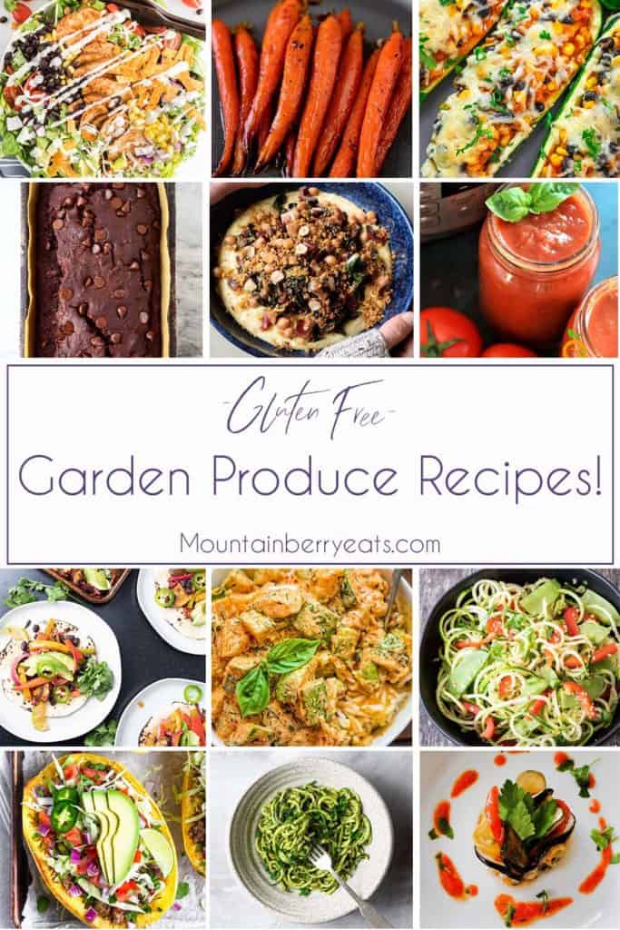 Gluten Free Garden Produce Recipe Collage