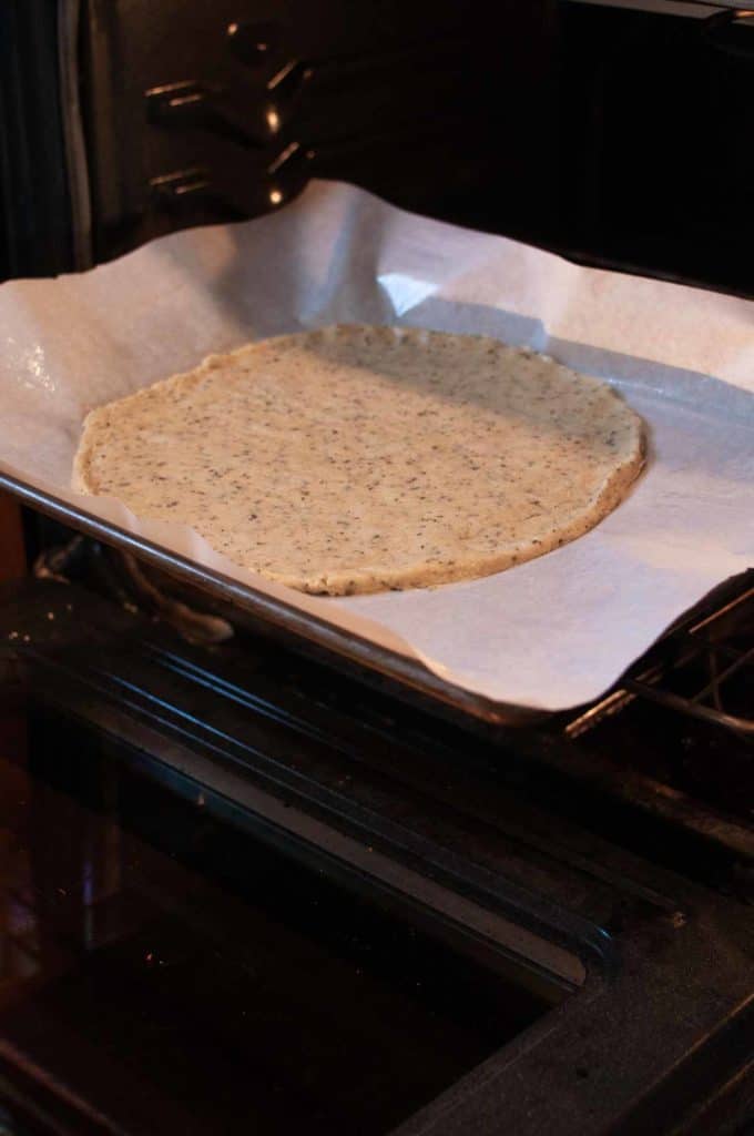 step 9 baking the pizza crust