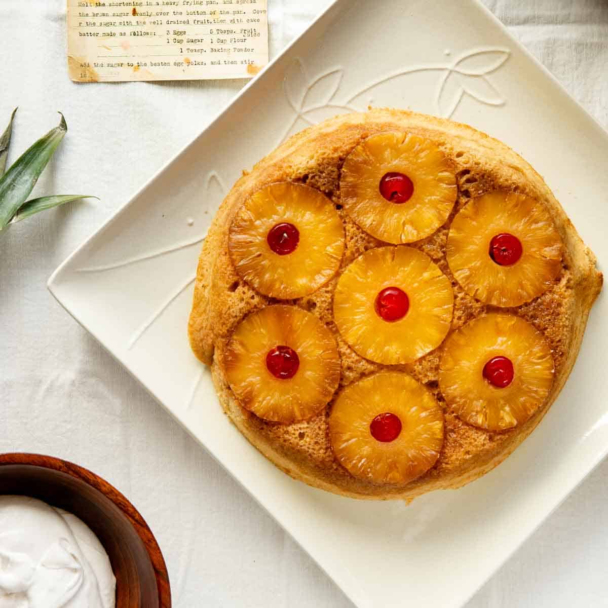 Old Fashioned Pineapple Upside Down Cake Gluten Free Dairy Free!